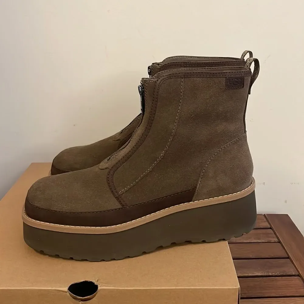 UGG Cityfunc Zip Hickory Boots USA Women 10/UK 8/EU 41
